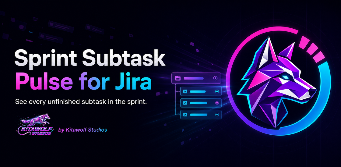 Sprint Subtask Pulse banner with a progress ring and sprint task rows